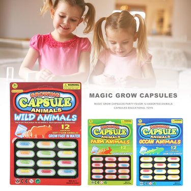 Pack Of 2 Magic Growing Animal Capsules